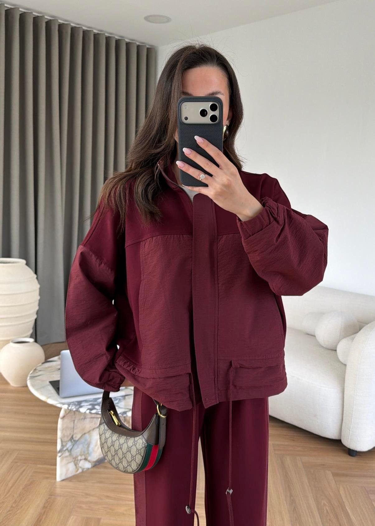 Paraşüt Detaylı Takım BORDO