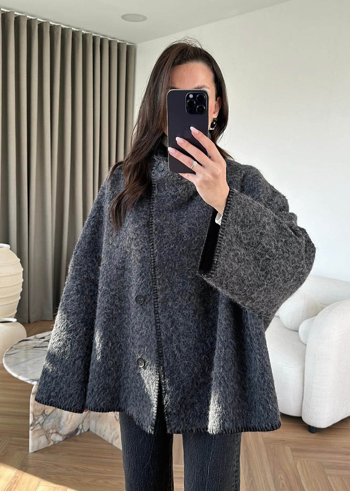 Çımalı Kırçıllı İnce Kaban ANTRASİT